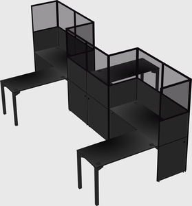 L-shape cubicles