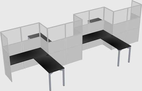 L-shape cubicles