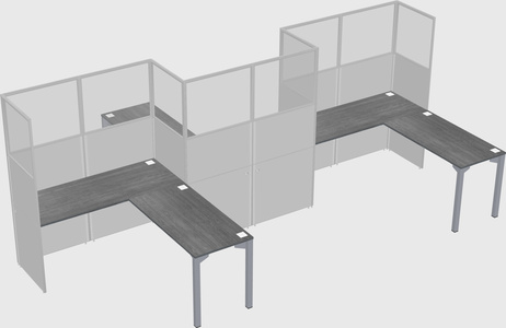 L-shape cubicles