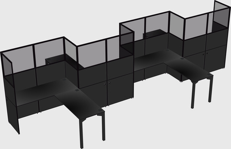 L-shape cubicles