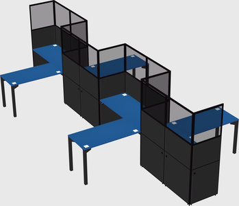 L-shape cubicles