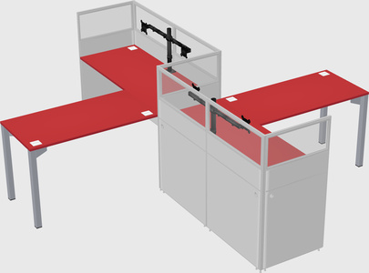L-shape cubicles