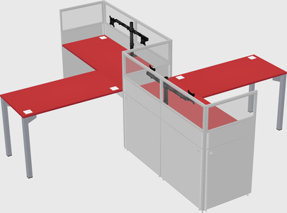 L-shape cubicles