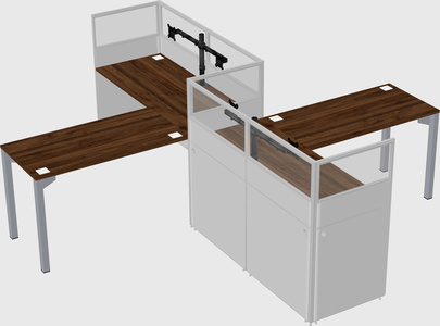 L-shape cubicles
