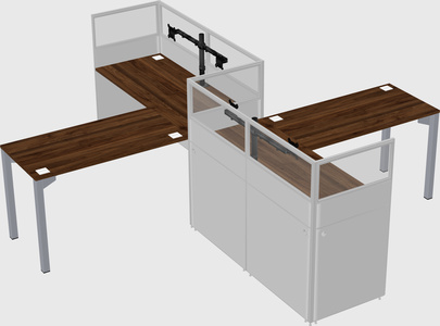 L-shape cubicles