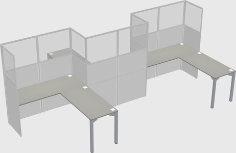 L-shape cubicles