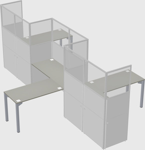 L-shape cubicles