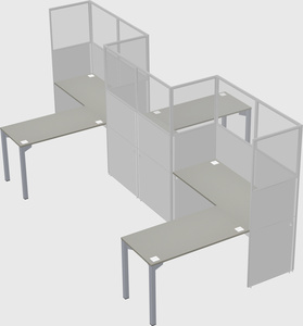 L-shape cubicles