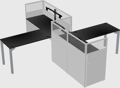 L-shape cubicles
