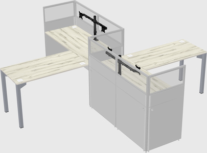 L-shape cubicles