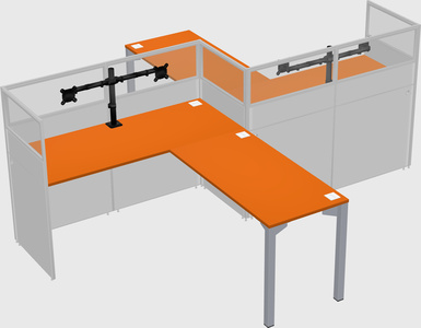 L-shape cubicles