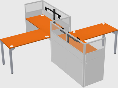 L-shape cubicles