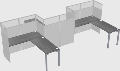 L-shape cubicles