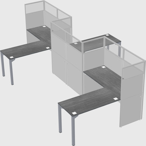 L-shape cubicles