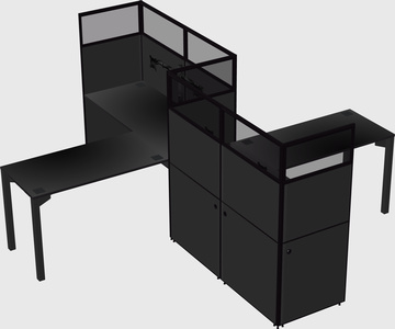 L-shape cubicles