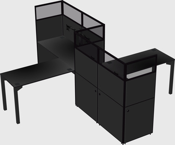 L-shape cubicles