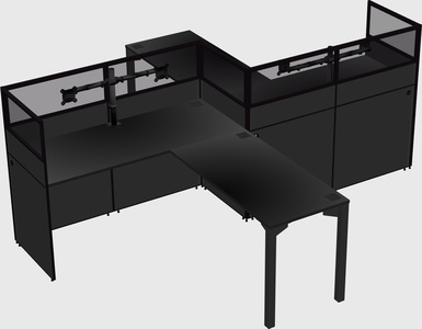 L-shape cubicles