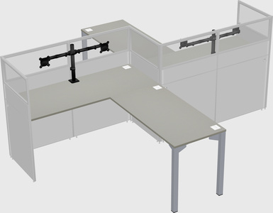 L-shape cubicles