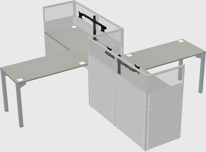L-shape cubicles