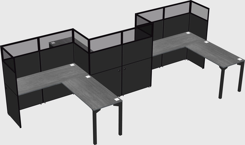 L-shape cubicles