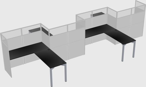 L-shape cubicles