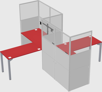 L-shape cubicles