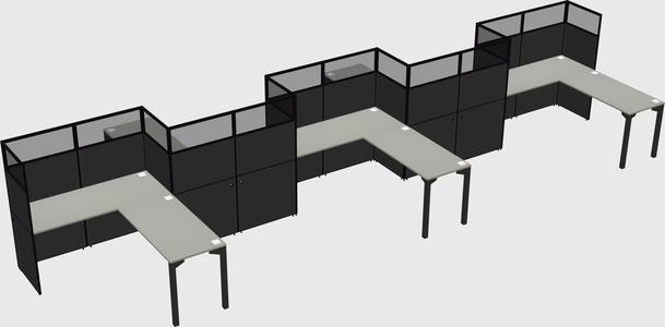 L-shape cubicles