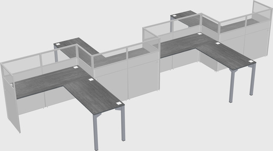L-shape cubicles