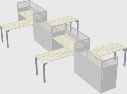 L-shape cubicles