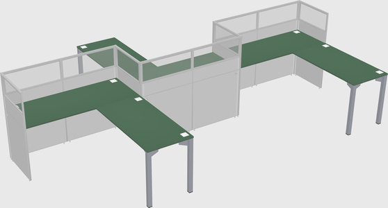 L-shape cubicles