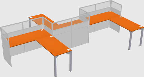 L-shape cubicles