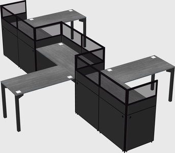 L-shape cubicles