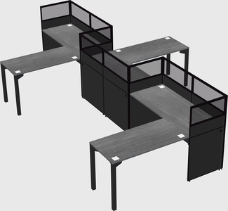 L-shape cubicles