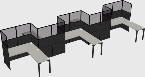 Rectangular cubicles