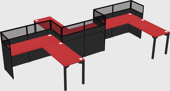 L-shape cubicles