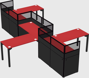 L-shape cubicles
