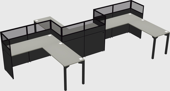 L-shape cubicles