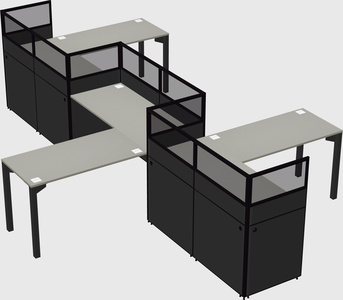 L-shape cubicles