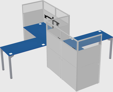 L-shape cubicles