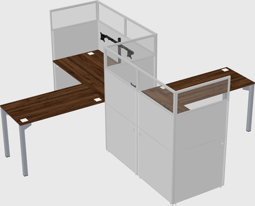 L-shape cubicles