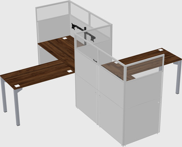 L-shape cubicles