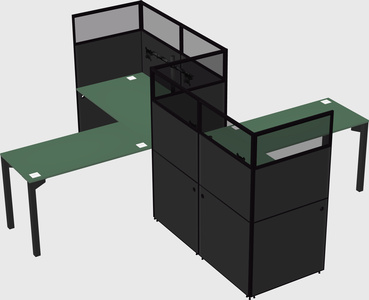 L-shape cubicles