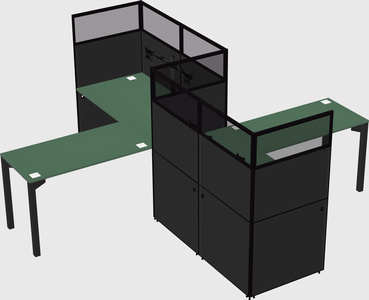 L-shape cubicles