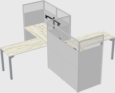 L-shape cubicles