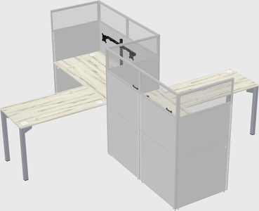 L-shape cubicles