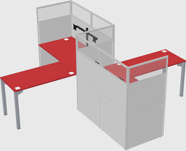 L-shape cubicles