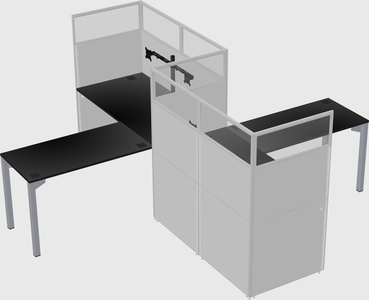 L-shape cubicles