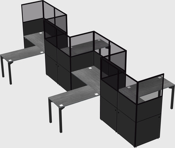 L-shape cubicles