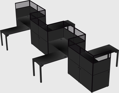 L-shape cubicles