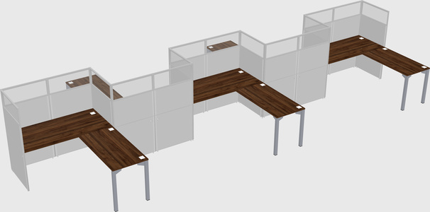 L-shape cubicles